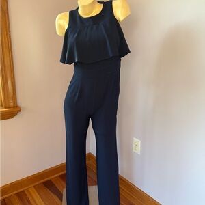 Vince Camuto Navy Sleeveless Jumpsuit